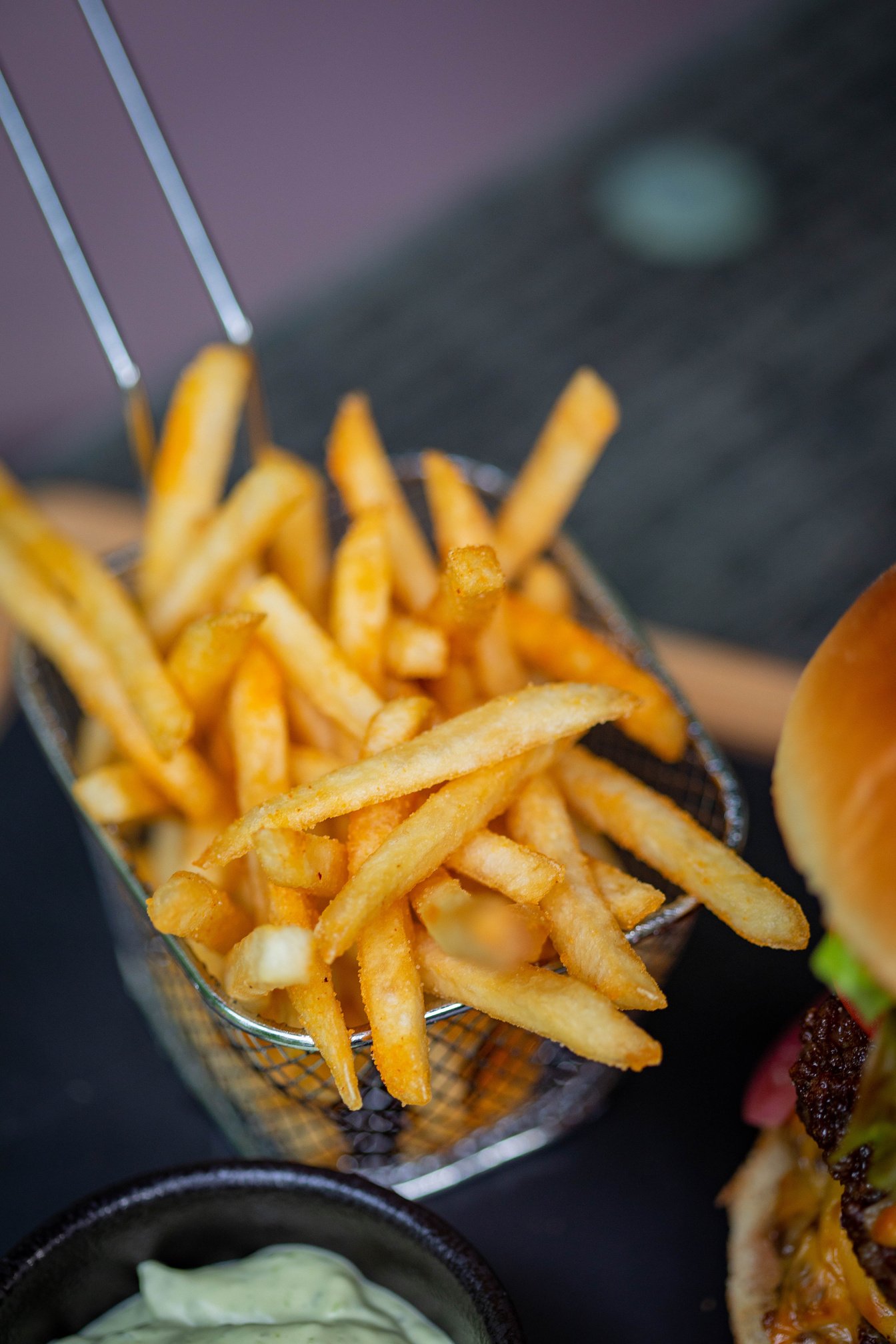 French Fries on Basket Strainer